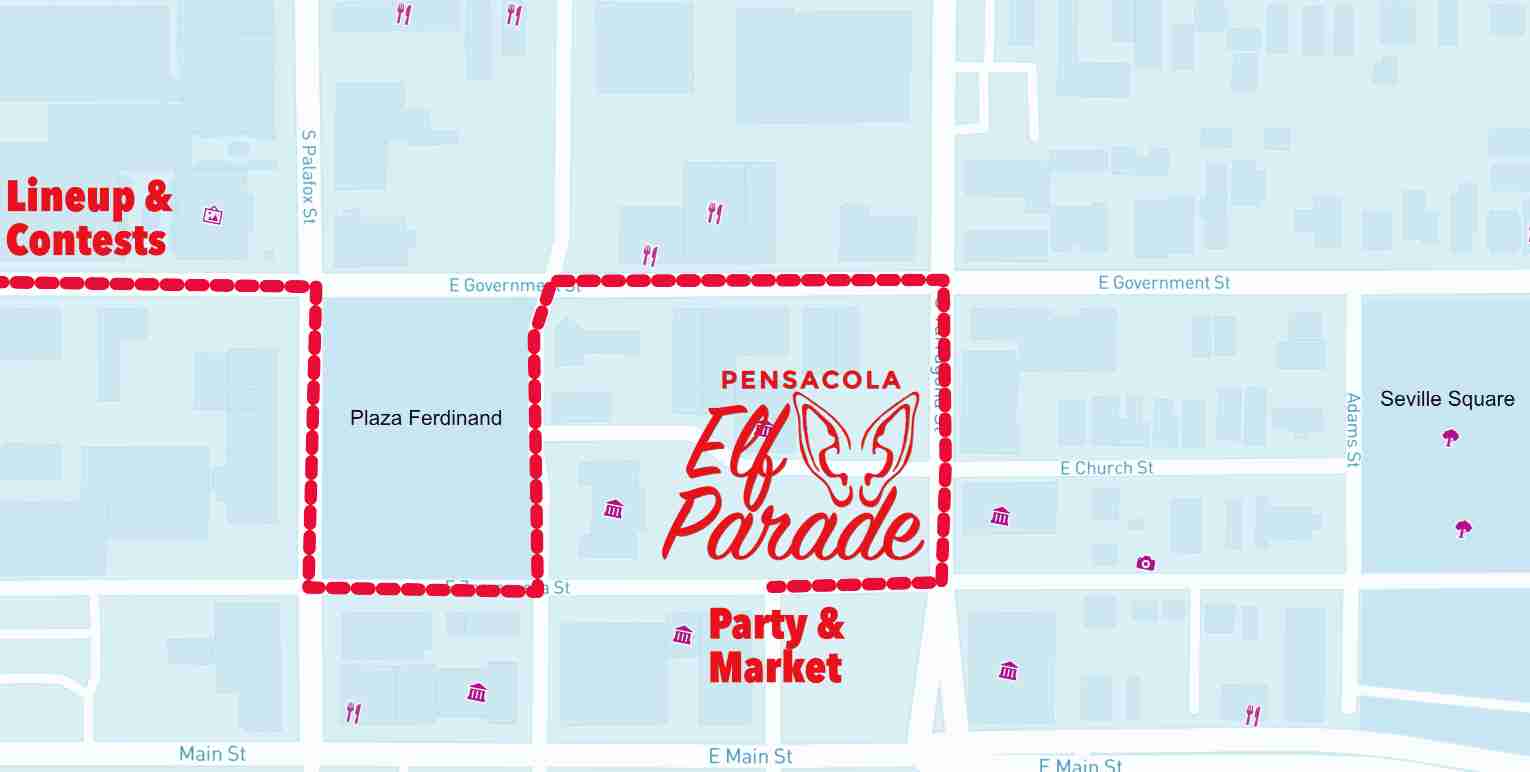 Pensacola Elf Parade and Downtown Opening Night